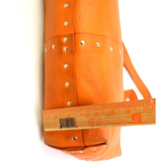 ROOMY Vin Baker TAN BROWN GENUINE LEATHER STUDS TOTE SHOULDER BAG HANDBAG PURSE - Picture 10 of 16